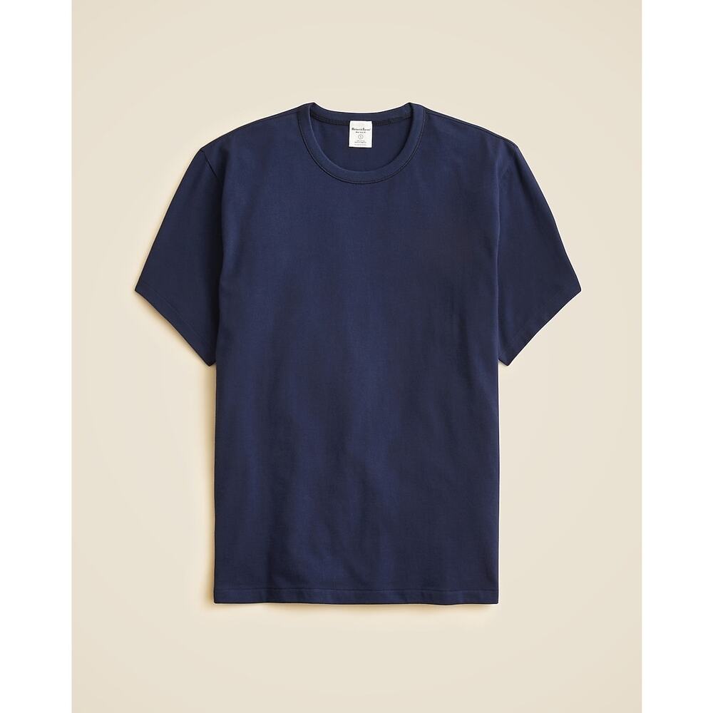 NWT J.Crew Men's Wallace & Barnes Heritage-Weight Cotton T-Shirt Navy Medium